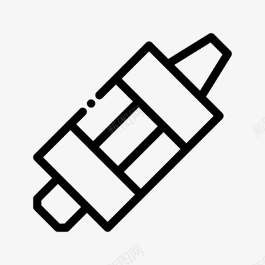 喷雾器烟丝真空线状图标图标