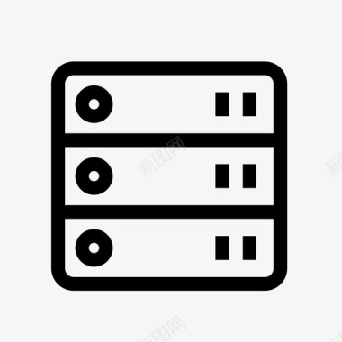 托管服务器机架数据大数据数据库图标图标