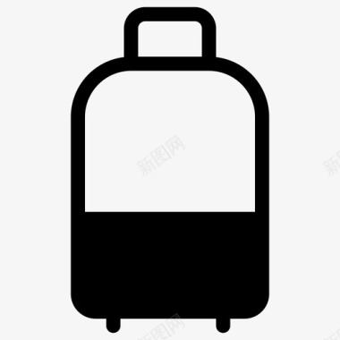 旅行箱旅行和度假实心图标图标