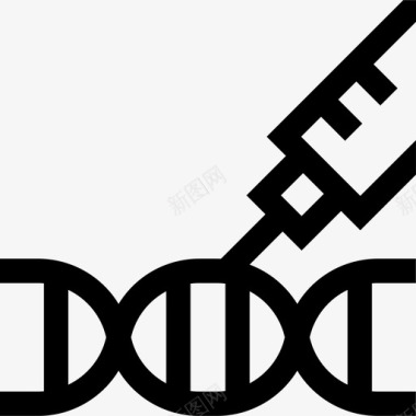 Dna结构生物工程35线性图标图标