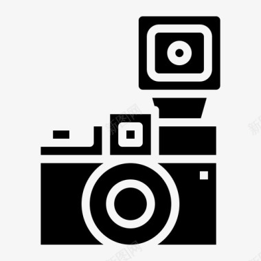 立体摄影古董照相机图标图标