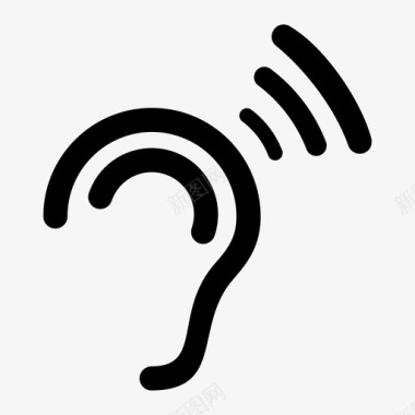 听力系统耳朵图标图标