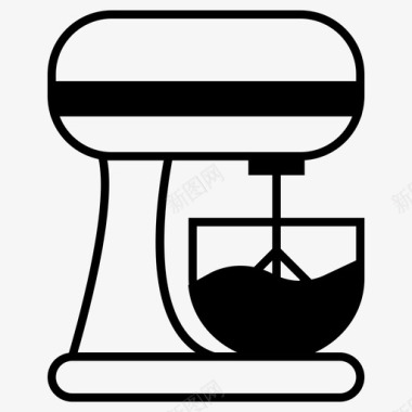 立式桌牌搅拌机烘焙烹饪图标图标