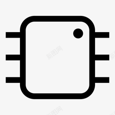 计算机硬件图标微芯片计算机硬件图标图标