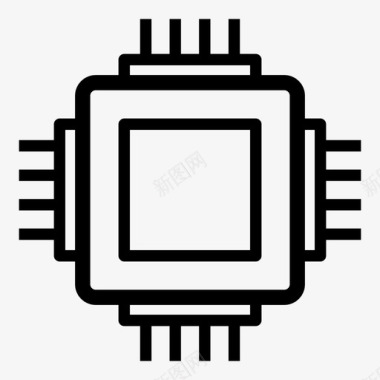 处理器硬件图标微芯片计算机硬件图标图标