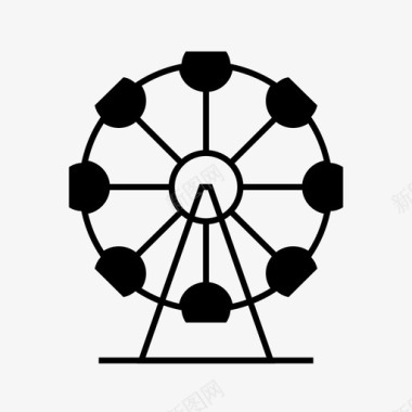 公园喷泉摩天轮公园雕文图标图标