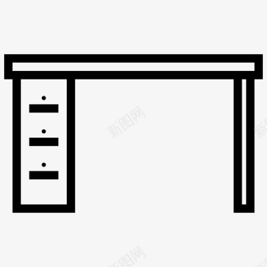 木制厨房设备书桌家具室内图标图标