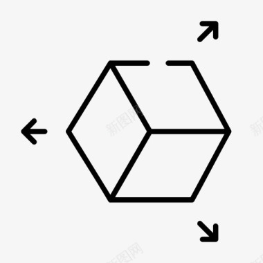 立方体立方体长方体立方体形状图标图标