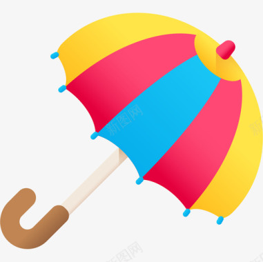 雨伞弹簧69彩色图标图标