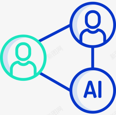 TOP50网络人工智能50轮廓颜色图标图标