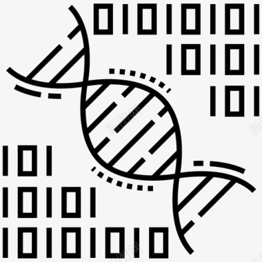 基因工程基因组链螺旋分子图标图标