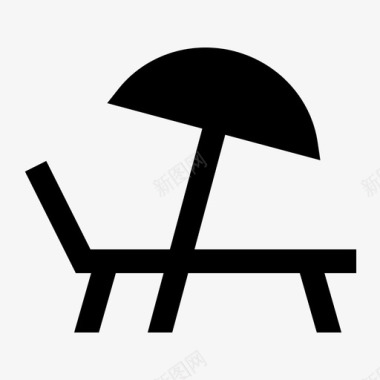 床滩旅行伞图标图标