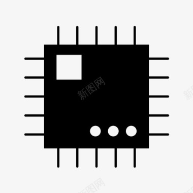 Intel芯片处理器芯片cpu图标图标