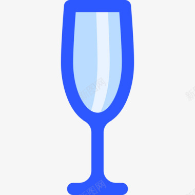香槟杯餐具蓝色图标图标