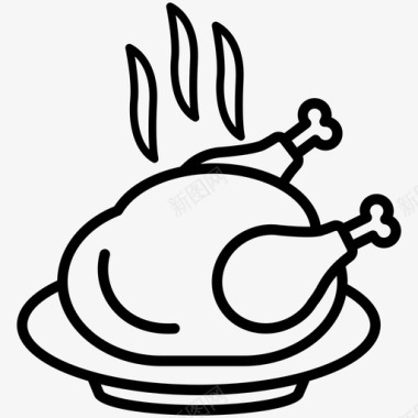 食物鸡肉烤肉图标图标