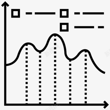 山图曲线图数据可视化图标图标