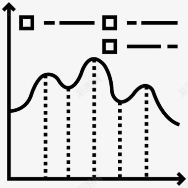 部门分布图山图曲线图数据可视化图标图标