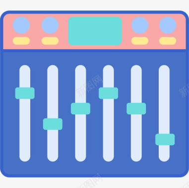 均衡液均衡器音乐105线性颜色图标图标
