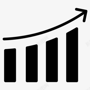 银行折页设计增长分析条形图图表图标图标