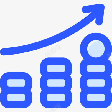 金融卡通蓝色图表商业金融16蓝色图标图标