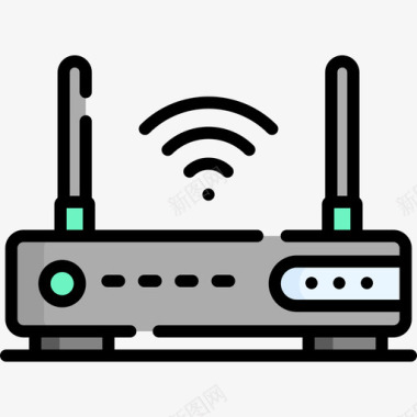 101塔Wifi101技术线性彩色图标图标