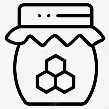 蜂蜜罐健康有机图标图标