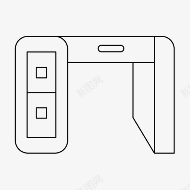 古风家具装饰书桌装饰家具图标图标