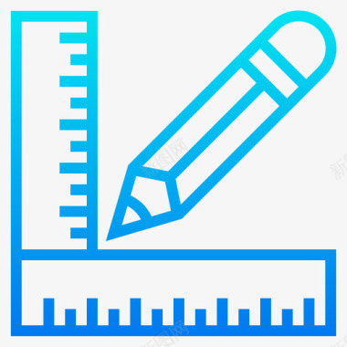 尺子文具和办公室20坡度图标图标