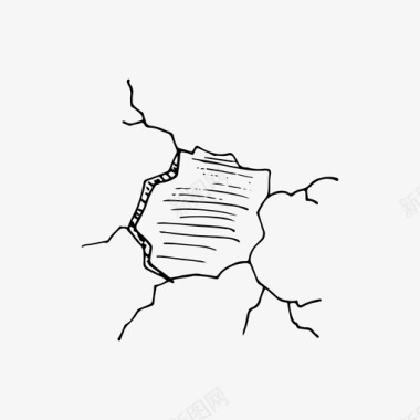 裂缝破裂压碎图标图标
