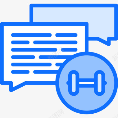 数字77对话77号健身房蓝色图标图标