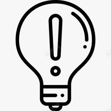 带感叹号的灯泡创意创新图标图标