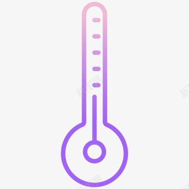 科学健康饮食温度计科学技术4轮廓梯度图标图标