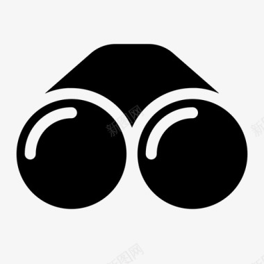 双筒望远镜野战眼镜野营用品图标图标