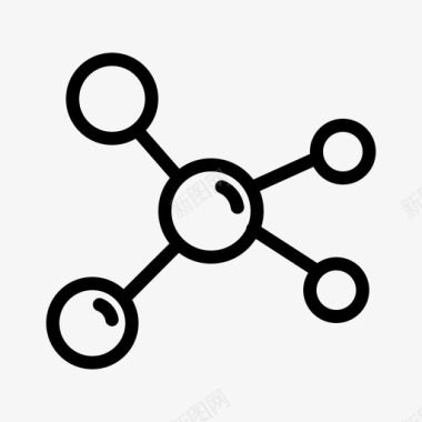 科学喝水原子化合物原子核图标图标