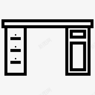 木制厨房设备书桌家具室内图标图标