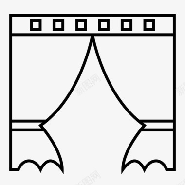 遮光窗帘窗帘奖项电影院图标图标