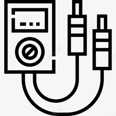 万用表电工工具和元件11线性图标图标