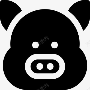 猪养殖86填充图标图标