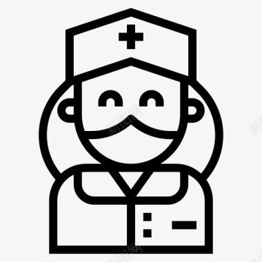 护士头像医疗保健图标图标