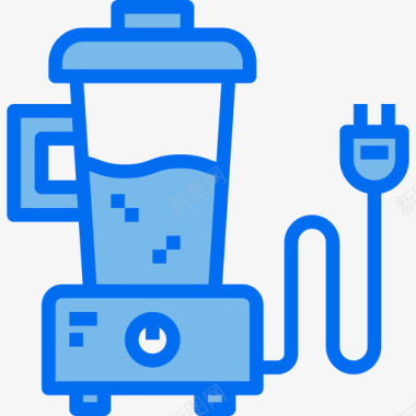 金属电器搅拌机搅拌机家用电器5蓝色图标图标