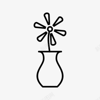 鲜花装饰品花瓶图标图标