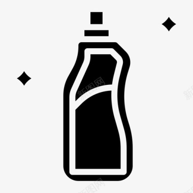 不可漂白洗涤剂漂白剂清洁剂图标图标