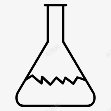 实验科学的图标烧瓶物品实验图标图标