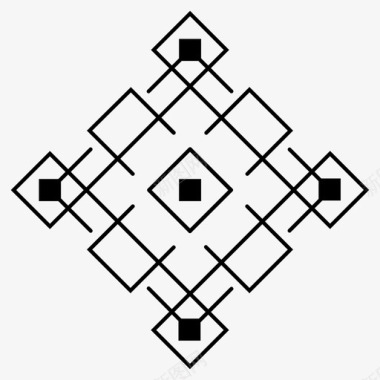 民族抽象的阿兹特克部落符号图标图标