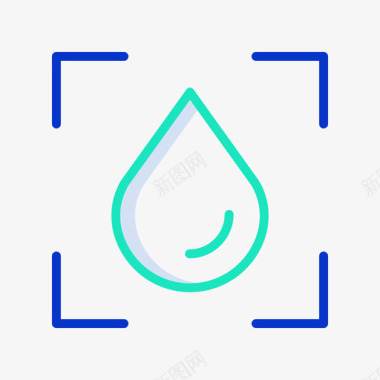 水滴水10轮廓颜色图标图标