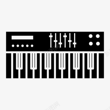 合成音乐乐器钥匙图标图标