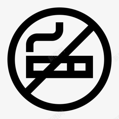 禁烟香烟酒店图标图标
