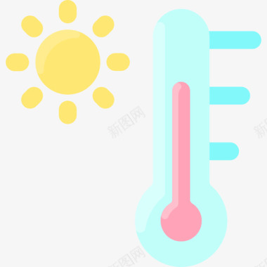 量温度温度计天气301扁平图标图标