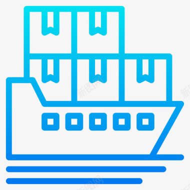 货船矢量图货船146号交货坡度图标图标
