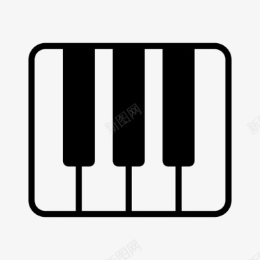 钢琴键经典键盘图标图标